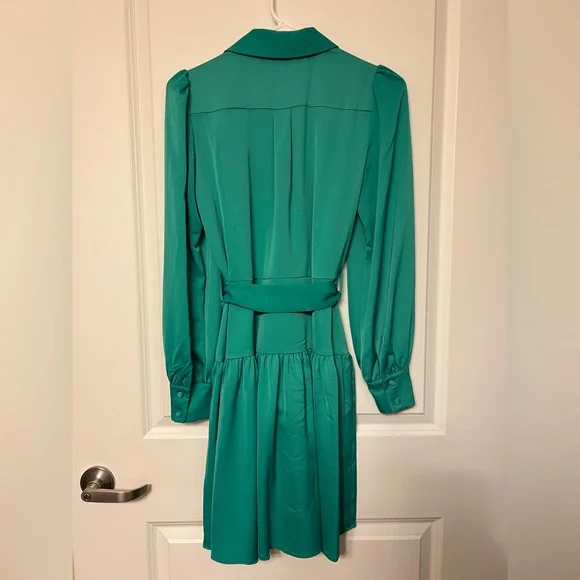 Karl Lagerfeld Vibrant Green Long Sleeve Dress- NWOT - Picture 7 of 8
